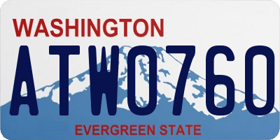 WA license plate ATW0760