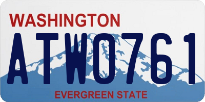 WA license plate ATW0761