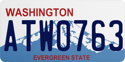 WA license plate ATW0763