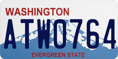 WA license plate ATW0764