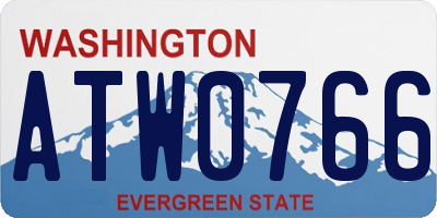 WA license plate ATW0766