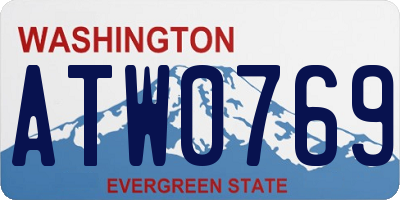 WA license plate ATW0769