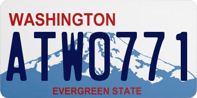 WA license plate ATW0771