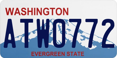 WA license plate ATW0772