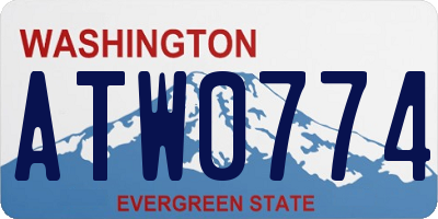 WA license plate ATW0774
