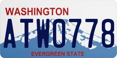 WA license plate ATW0778