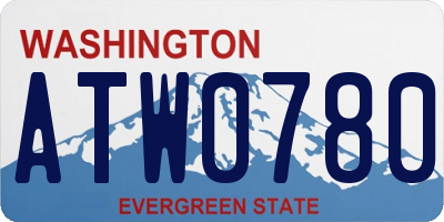 WA license plate ATW0780