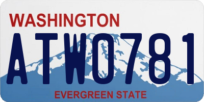 WA license plate ATW0781