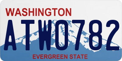 WA license plate ATW0782