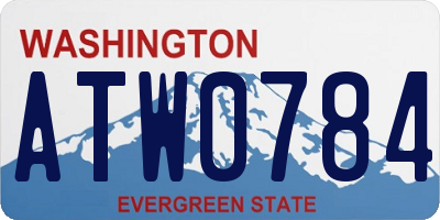 WA license plate ATW0784