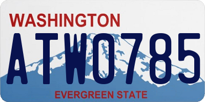 WA license plate ATW0785
