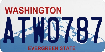 WA license plate ATW0787