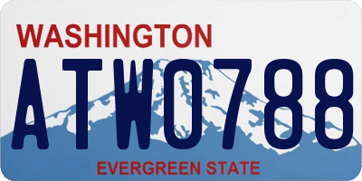 WA license plate ATW0788