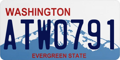 WA license plate ATW0791