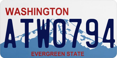 WA license plate ATW0794