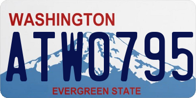 WA license plate ATW0795