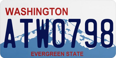 WA license plate ATW0798