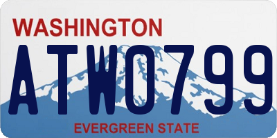 WA license plate ATW0799