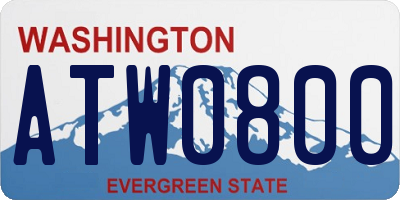 WA license plate ATW0800