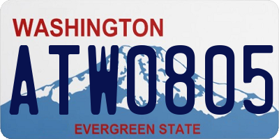 WA license plate ATW0805