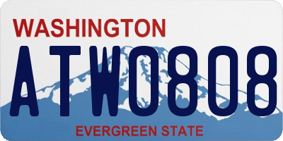 WA license plate ATW0808