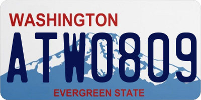 WA license plate ATW0809
