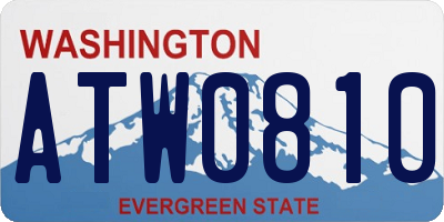 WA license plate ATW0810