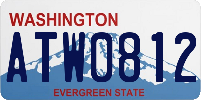 WA license plate ATW0812