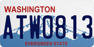 WA license plate ATW0813