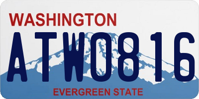 WA license plate ATW0816