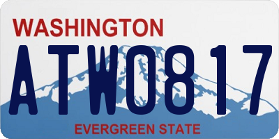 WA license plate ATW0817