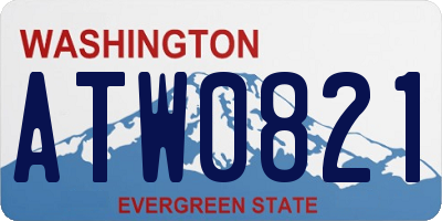 WA license plate ATW0821