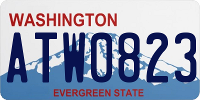 WA license plate ATW0823