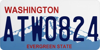 WA license plate ATW0824