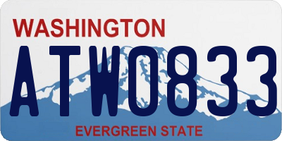 WA license plate ATW0833