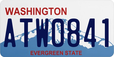 WA license plate ATW0841