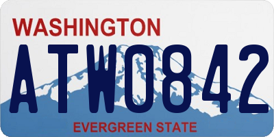 WA license plate ATW0842