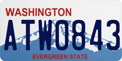 WA license plate ATW0843