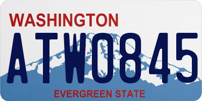 WA license plate ATW0845