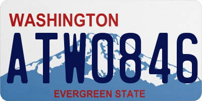 WA license plate ATW0846