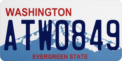 WA license plate ATW0849