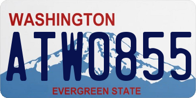 WA license plate ATW0855