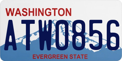 WA license plate ATW0856