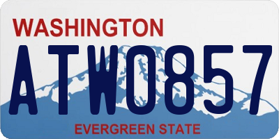 WA license plate ATW0857