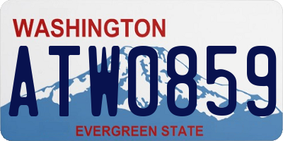WA license plate ATW0859