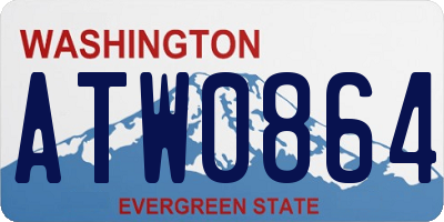 WA license plate ATW0864