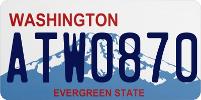 WA license plate ATW0870