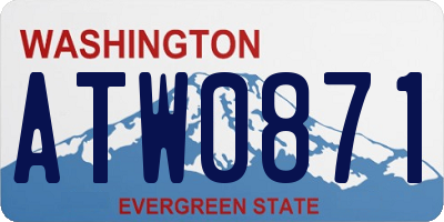 WA license plate ATW0871