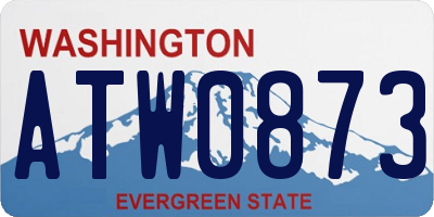 WA license plate ATW0873
