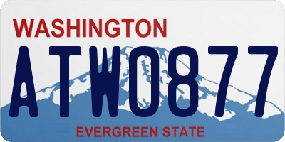 WA license plate ATW0877